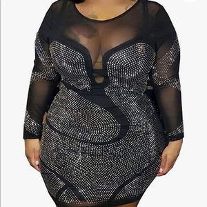 Plus size mini club dress.